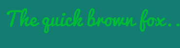 Image with Font Color 00BA38 and Background Color 137D72